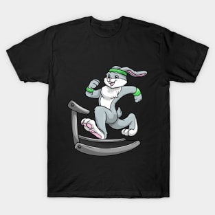 Rabbit as jogger with treadmill T-Shirt